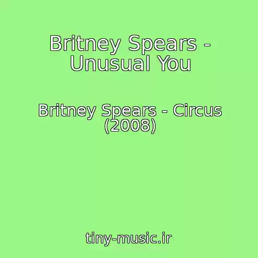 کاور آهنگ Britney Spears - Unusual You از Britney Spears - Circus (2008)