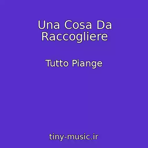 کاور آهنگ Una Cosa Da Raccogliere از Tutto Piange