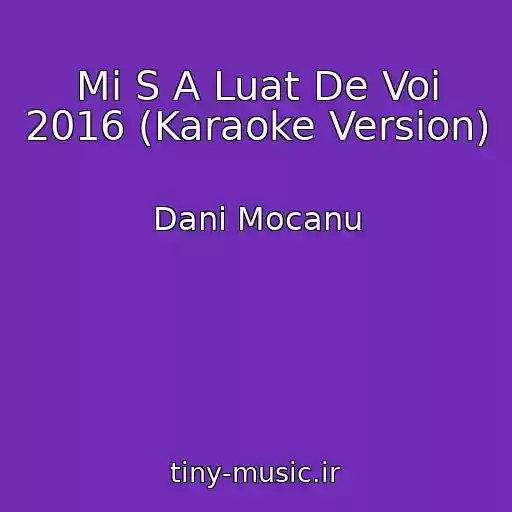 کاور آهنگ Mi S A Luat De Voi 2016 (Karaoke Version) از Dani Mocanu
