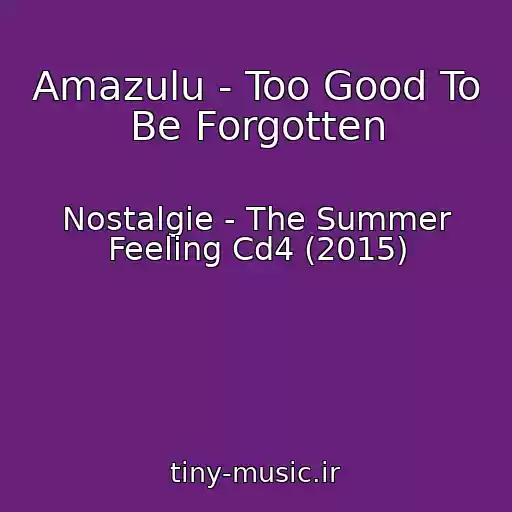 کاور آهنگ Amazulu - Too Good To Be Forgotten از Nostalgie - The Summer Feeling Cd4 (2015)