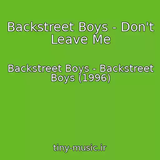 کاور آهنگ Backstreet Boys - Don't Leave Me از Backstreet Boys - Backstreet Boys (1996)