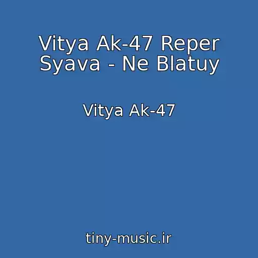 کاور آهنگ Vitya Ak-47 Reper Syava - Ne Blatuy از Vitya Ak-47