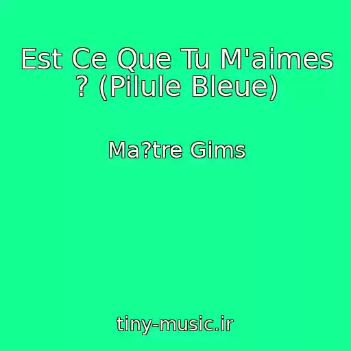 کاور آهنگ Est Ce Que Tu M'aimes ? (Pilule Bleue) از Ma?tre Gims