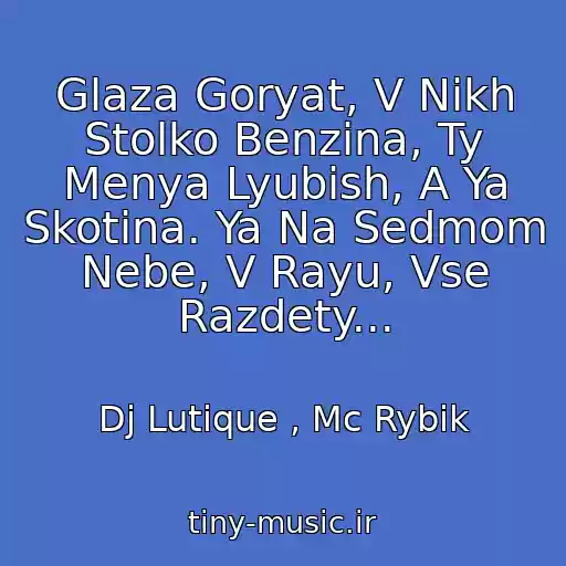 کاور آهنگ Glaza Goryat, V Nikh Stolko Benzina, Ty Menya Lyubish, A Ya Skotina. Ya Na Sedmom Nebe, V Rayu, Vse Razdety... از Dj Lutique , Mc Rybik
