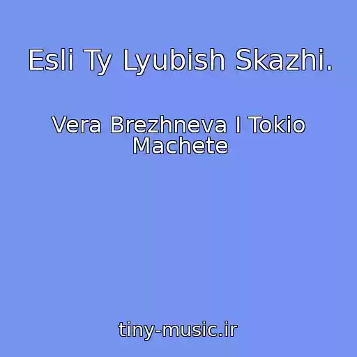 کاور آهنگ Esli Ty Lyubish Skazhi. از Vera Brezhneva I Tokio Machete