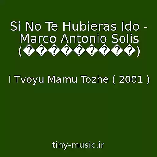 کاور آهنگ Si No Te Hubieras Ido - Marco Antonio Solis (���������) از I Tvoyu Mamu Tozhe ( 2001 )