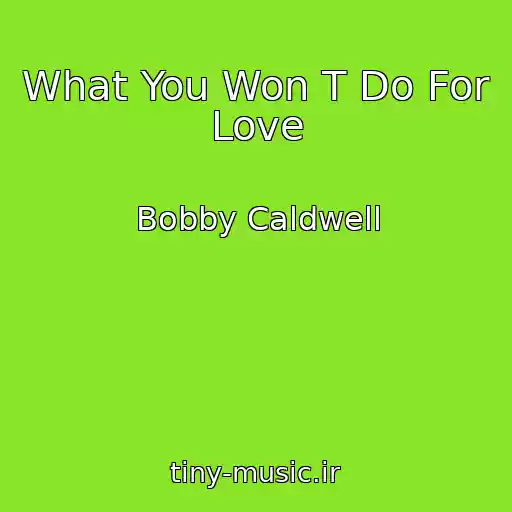 کاور آهنگ What You Won T Do For Love از Bobby Caldwell