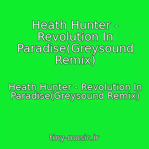 کاور آهنگ Heath Hunter - Revolution In Paradise(Greysound Remix) از Heath Hunter - Revolution In Paradise(Greysound Remix)
