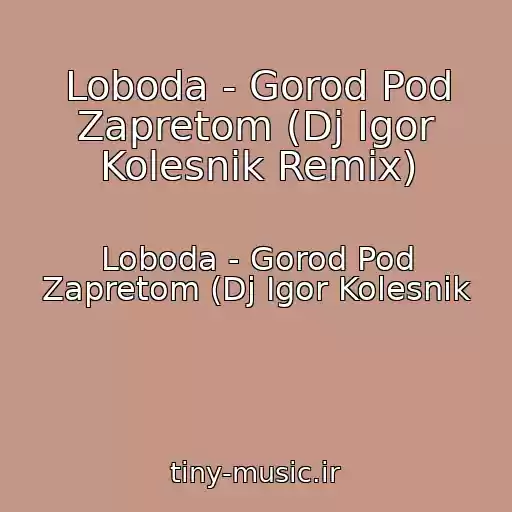 کاور آهنگ Loboda - Gorod Pod Zapretom (Dj Igor Kolesnik Remix) از Loboda - Gorod Pod Zapretom (Dj Igor Kolesnik