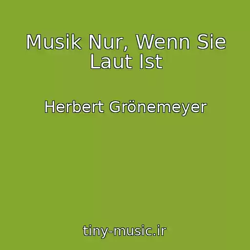 کاور آهنگ Musik Nur, Wenn Sie Laut Ist از Herbert Grönemeyer