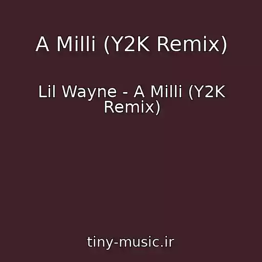 کاور آهنگ A Milli (Y2K Remix) از Lil Wayne - A Milli (Y2K Remix)
