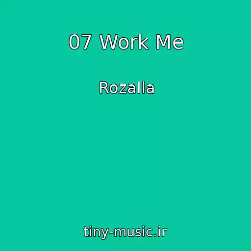 کاور آهنگ 07 Work Me از Rozalla