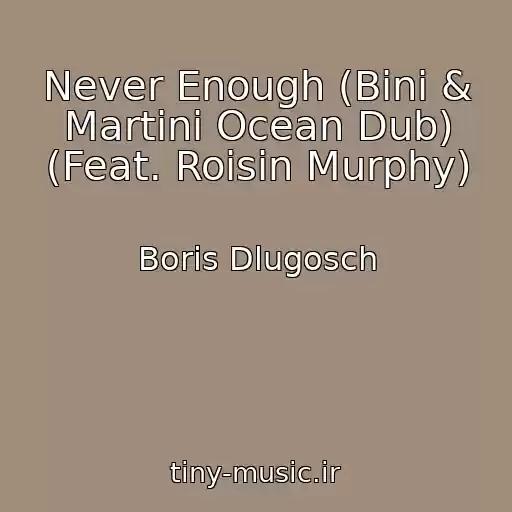 کاور آهنگ Never Enough (Bini & Martini Ocean Dub) (Feat. Roisin Murphy) از Boris Dlugosch
