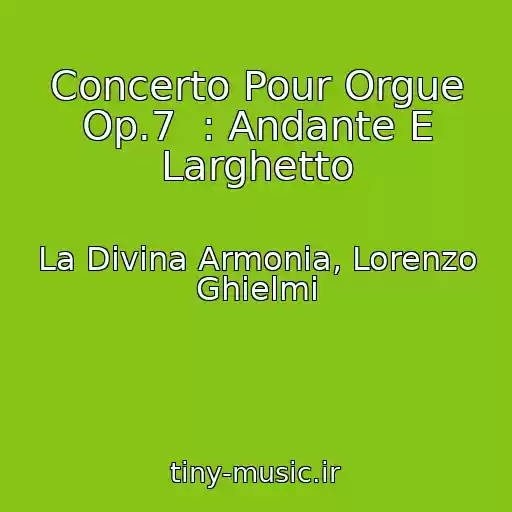 کاور آهنگ Concerto Pour Orgue Op.7  : Andante E Larghetto از La Divina Armonia, Lorenzo Ghielmi