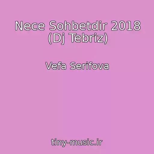 کاور آهنگ Nece Sohbetdir 2018 (Dj Tebriz) از Vefa Serifova