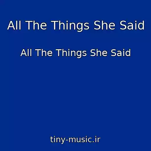کاور آهنگ All The Things She Said از All The Things She Said