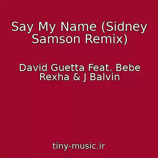 کاور آهنگ Say My Name (Sidney Samson Remix) از David Guetta Feat. Bebe Rexha & J Balvin