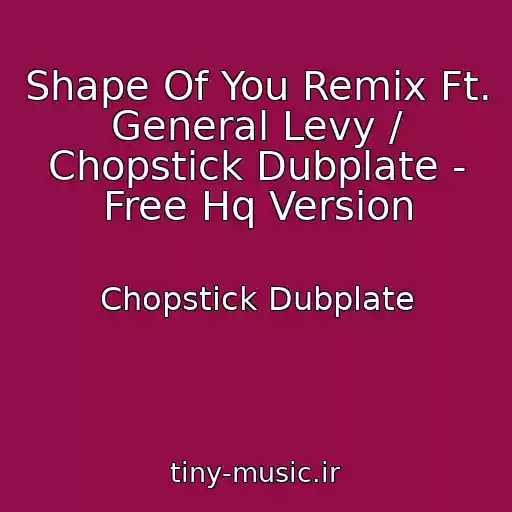کاور آهنگ Shape Of You Remix Ft. General Levy / Chopstick Dubplate - Free Hq Version از Chopstick Dubplate