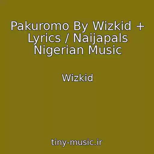 کاور آهنگ Pakuromo By Wizkid + Lyrics / Naijapals Nigerian Music از Wizkid