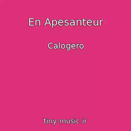 کاور آهنگ En Apesanteur از Calogero
