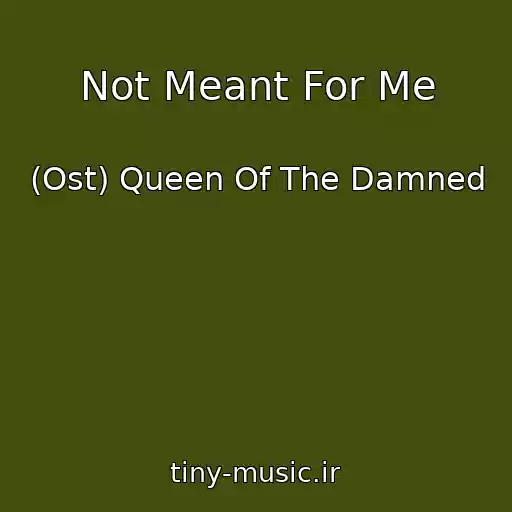کاور آهنگ Not Meant For Me از (Ost) Queen Of The Damned