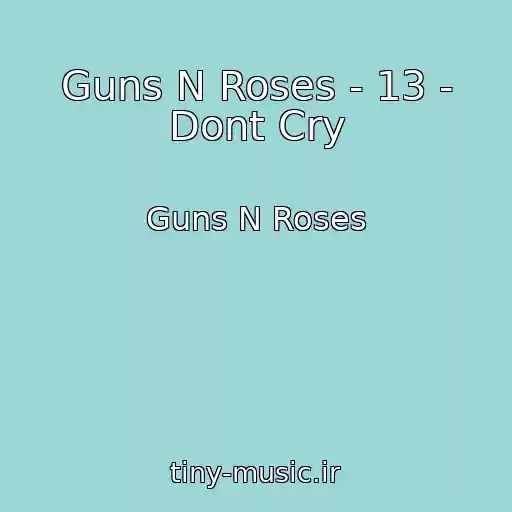 کاور آهنگ Guns N Roses - 13 - Dont Cry از Guns N Roses