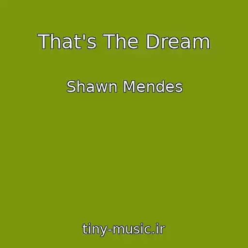 کاور آهنگ That's The Dream از Shawn Mendes
