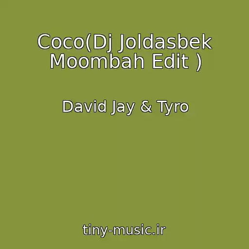 کاور آهنگ Coco(Dj Joldasbek Moombah Edit ) از David Jay & Tyro