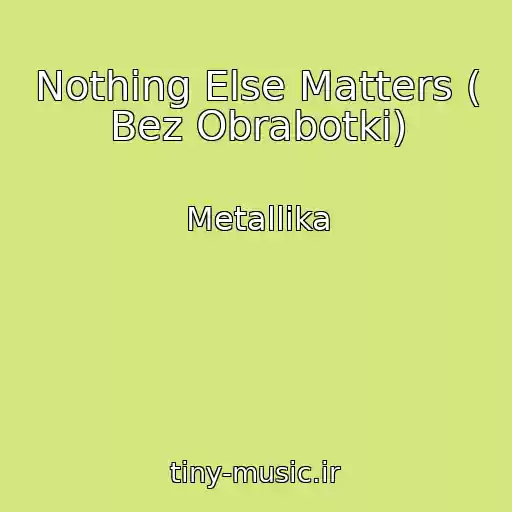 کاور آهنگ Nothing Else Matters ( Bez Obrabotki) از Metallika