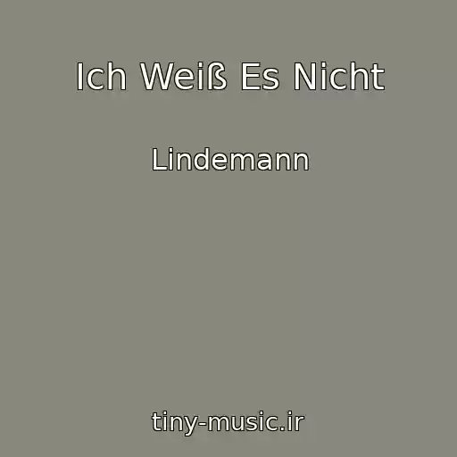 کاور آهنگ Ich Weiß Es Nicht از Lindemann