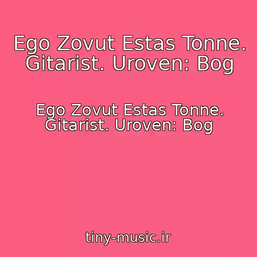 کاور آهنگ Ego Zovut Estas Tonne. Gitarist. Uroven: Bog از Ego Zovut Estas Tonne. Gitarist. Uroven: Bog