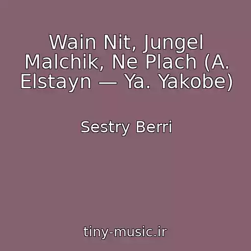 کاور آهنگ Wain Nit, Jungel Malchik, Ne Plach (A. Elstayn — Ya. Yakobe) از Sestry Berri
