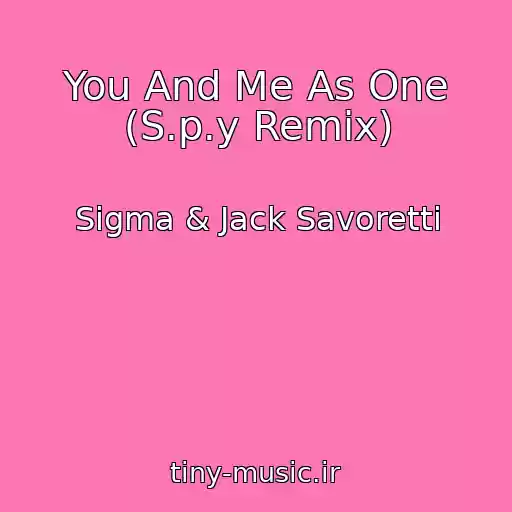کاور آهنگ You And Me As One (S.p.y Remix) از Sigma & Jack Savoretti