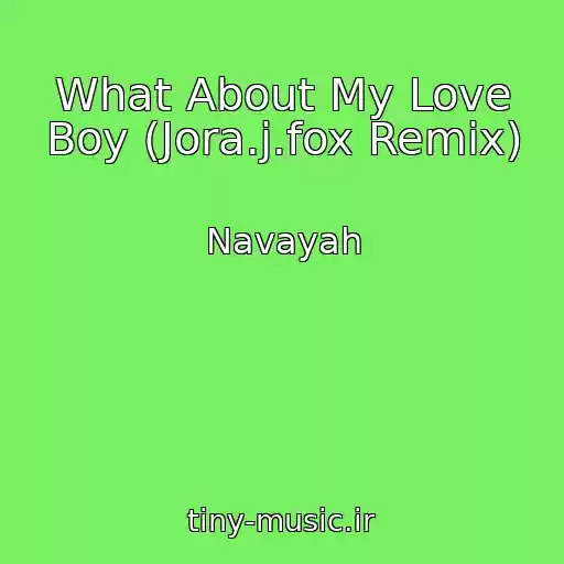 کاور آهنگ What About My Love Boy (Jora.j.fox Remix) از Navayah