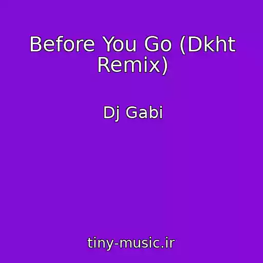 کاور آهنگ Before You Go (Dkht Remix) از Dj Gabi