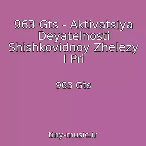 کاور آهنگ 963 Gts - Aktivatsiya Deyatelnosti Shishkovidnoy Zhelezy I Pri از 963 Gts