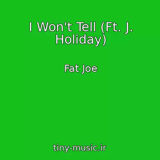 کاور آهنگ I Won't Tell (Ft. J. Holiday) از Fat Joe