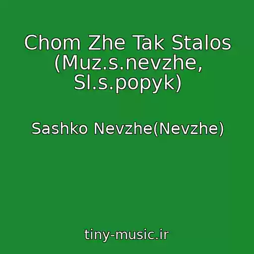 کاور آهنگ Chom Zhe Tak Stalos (Muz.s.nevzhe, Sl.s.popyk) از Sashko Nevzhe(Nevzhe)