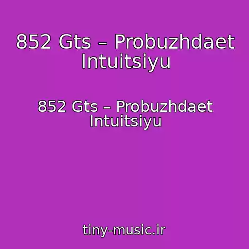 کاور آهنگ 852 Gts – Probuzhdaet Intuitsiyu از 852 Gts – Probuzhdaet Intuitsiyu