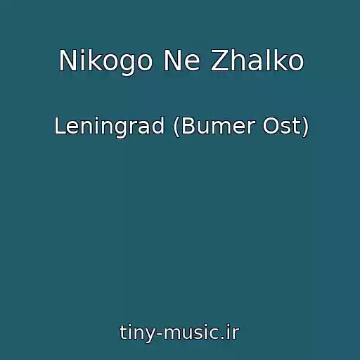 کاور آهنگ Nikogo Ne Zhalko از Leningrad (Bumer Ost)
