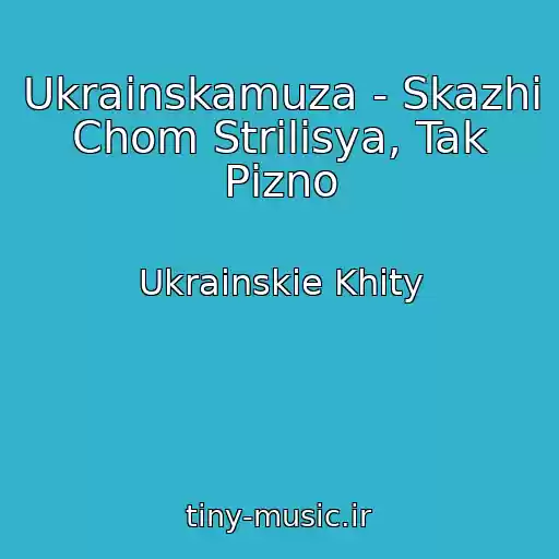 کاور آهنگ Ukrainskamuza - Skazhi Chom Strіlisya, Tak Pіzno از Ukrainskie Khity