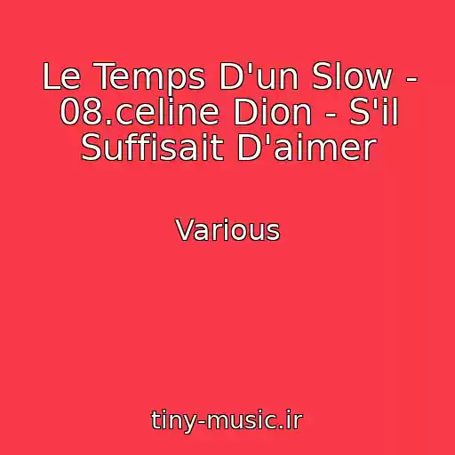 کاور آهنگ Le Temps D'un Slow - 08.celine Dion - S'il Suffisait D'aimer از Various