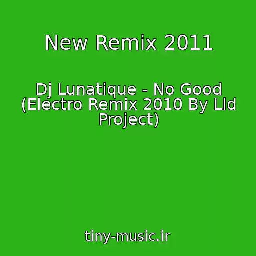 کاور آهنگ New Remix 2011 از Dj Lunatique - No Good (Electro Remix 2010 By Lld Project)
