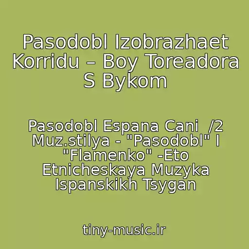 کاور آهنگ Pasodobl Izobrazhaet Korridu – Boy Toreadora S Bykom از Pasodobl Espana Cani  /2 Muz.stilya - "Pasodobl" I "Flamenko" -Eto Etnicheskaya Muzyka Ispanskikh Tsygan
