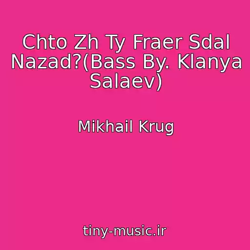 کاور آهنگ Chto Zh Ty Fraer Sdal Nazad?(Bass By. Klanya Salaev) از Mikhail Krug