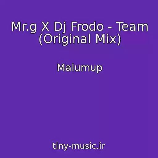 کاور آهنگ Mr.g X Dj Frodo - Team (Original Mix) از Malumup