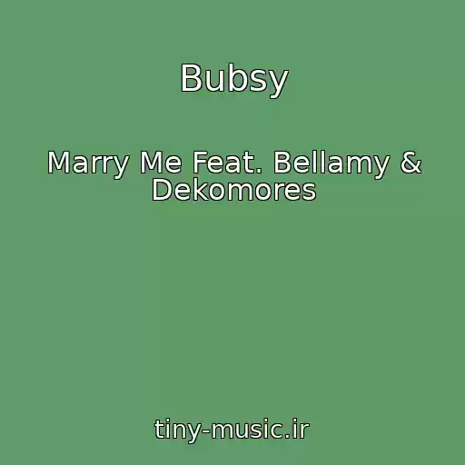 کاور آهنگ Bubsy از Marry Me Feat. Bellamy & Dekomores