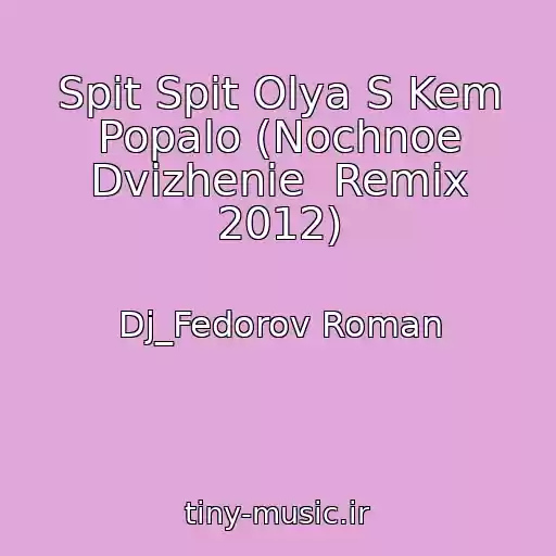 کاور آهنگ Spit Spit Olya S Kem Popalo (Nochnoe Dvizhenie  Remix 2012) از Dj_Fedorov Roman
