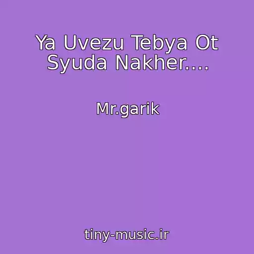 کاور آهنگ Ya Uvezu Tebya Ot Syuda Nakher.... از Mr.garik