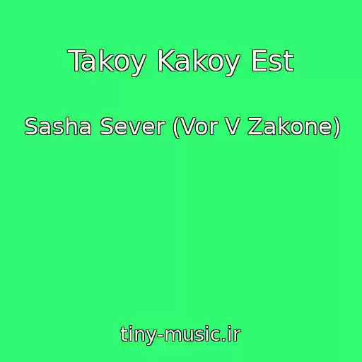 کاور آهنگ Takoy Kakoy Est از Sasha Sever (Vor V Zakone)
